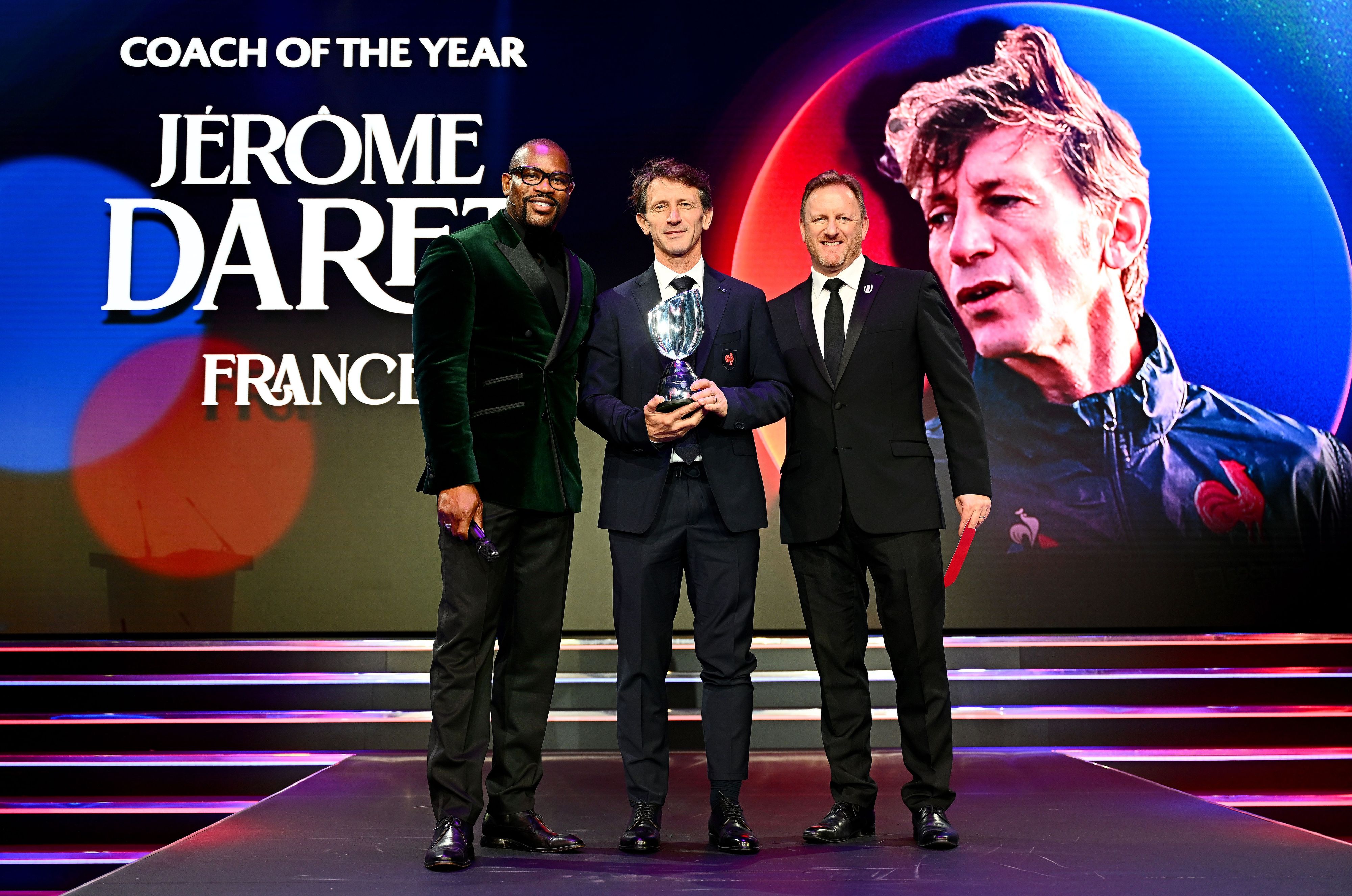 Jérôme Daret surprise winner of Coach of the Year at World Rugby Awards