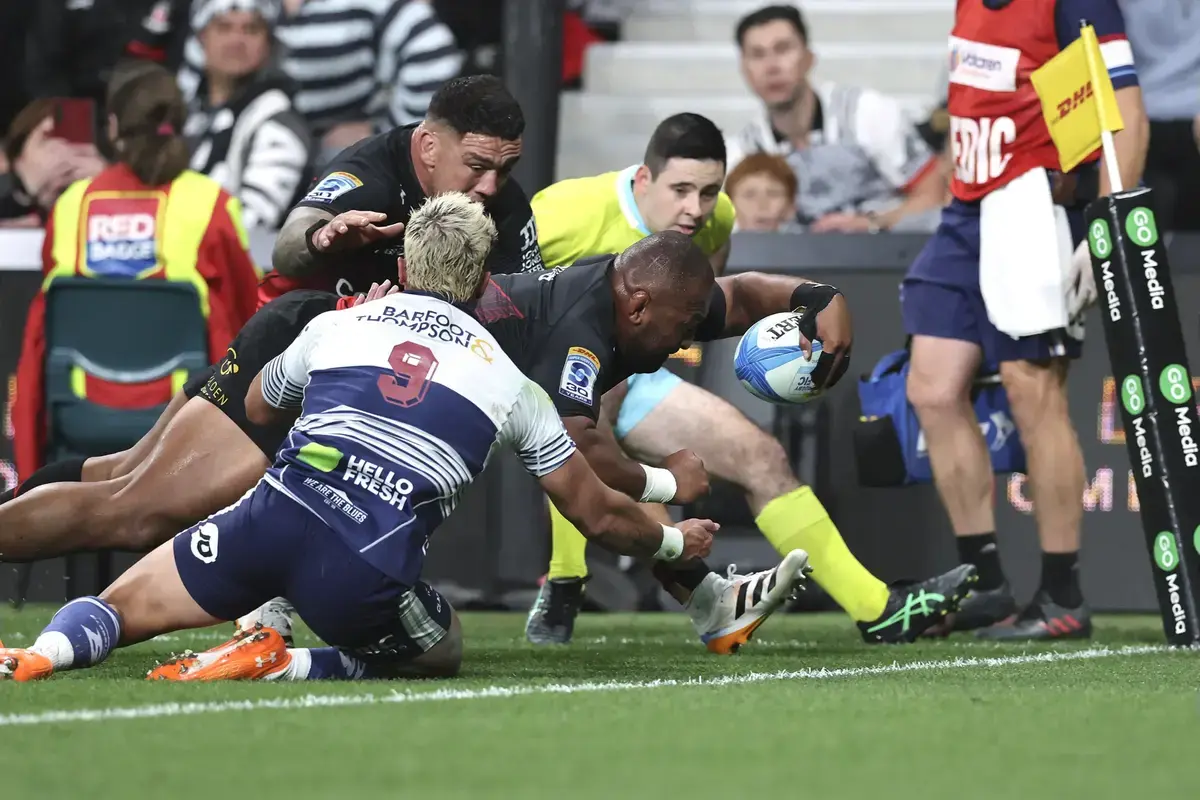 Leicester Fainga’anuku masterclass powers Crusaders past Blues